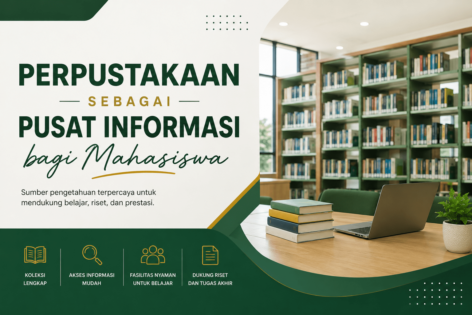 Read more about the article Perpustakaan sebagai Pusat Informasi bagi Mahasiswa